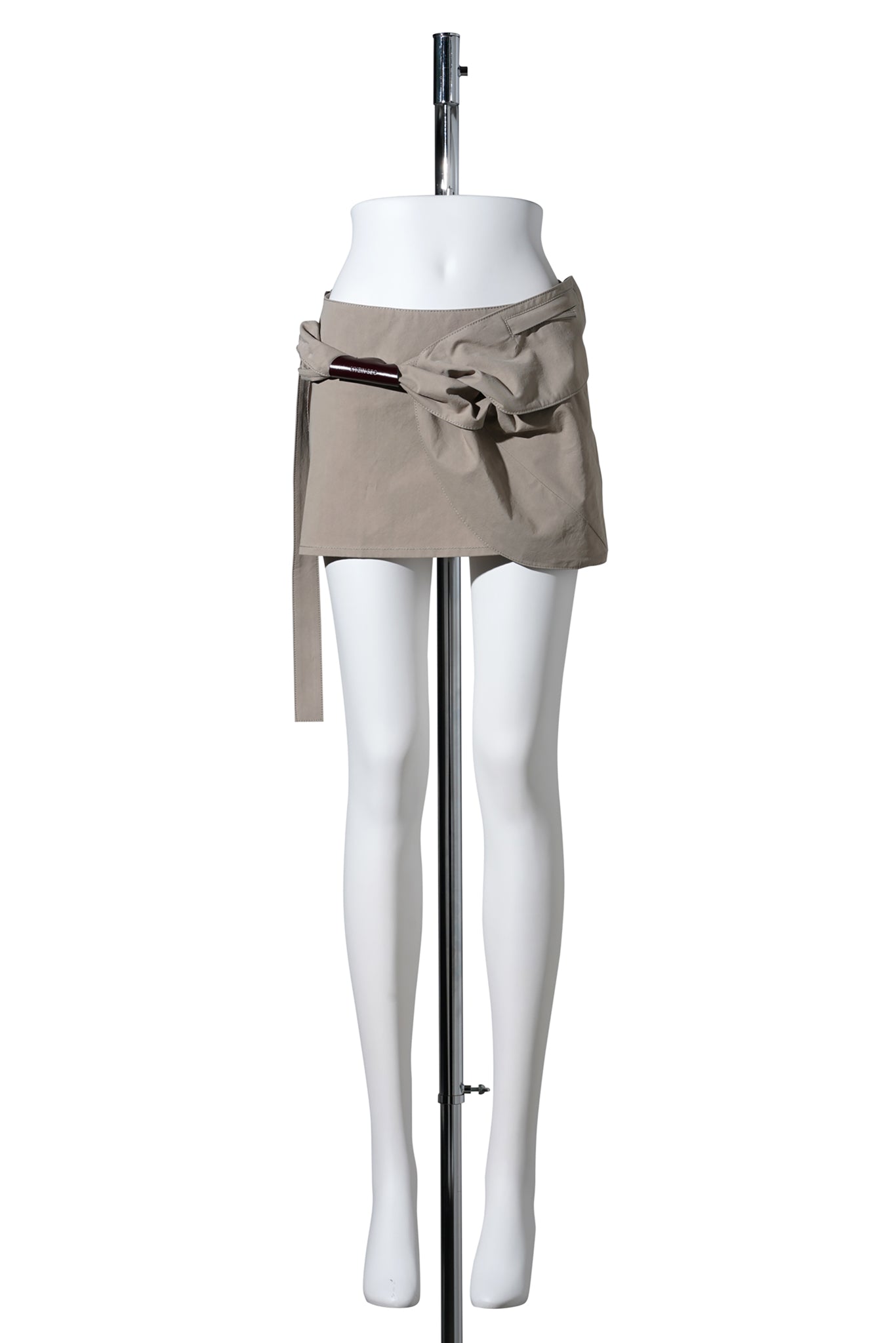 KNOTTED MINI SKIRT / BEIGE