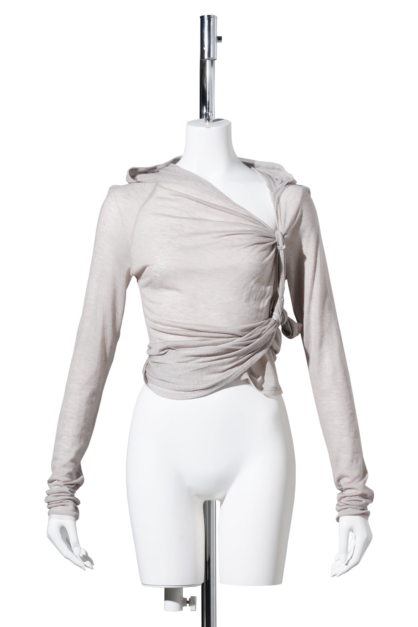 HOODED KNOT L/S / WARM GREY