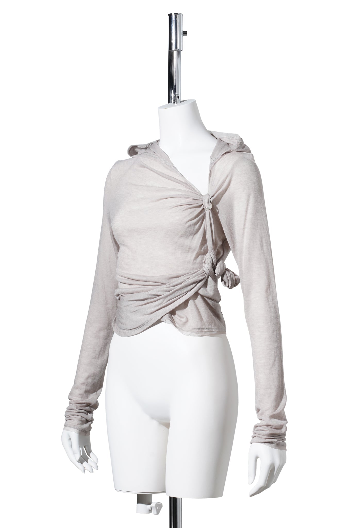 HOODED KNOT L/S / WARM GREY