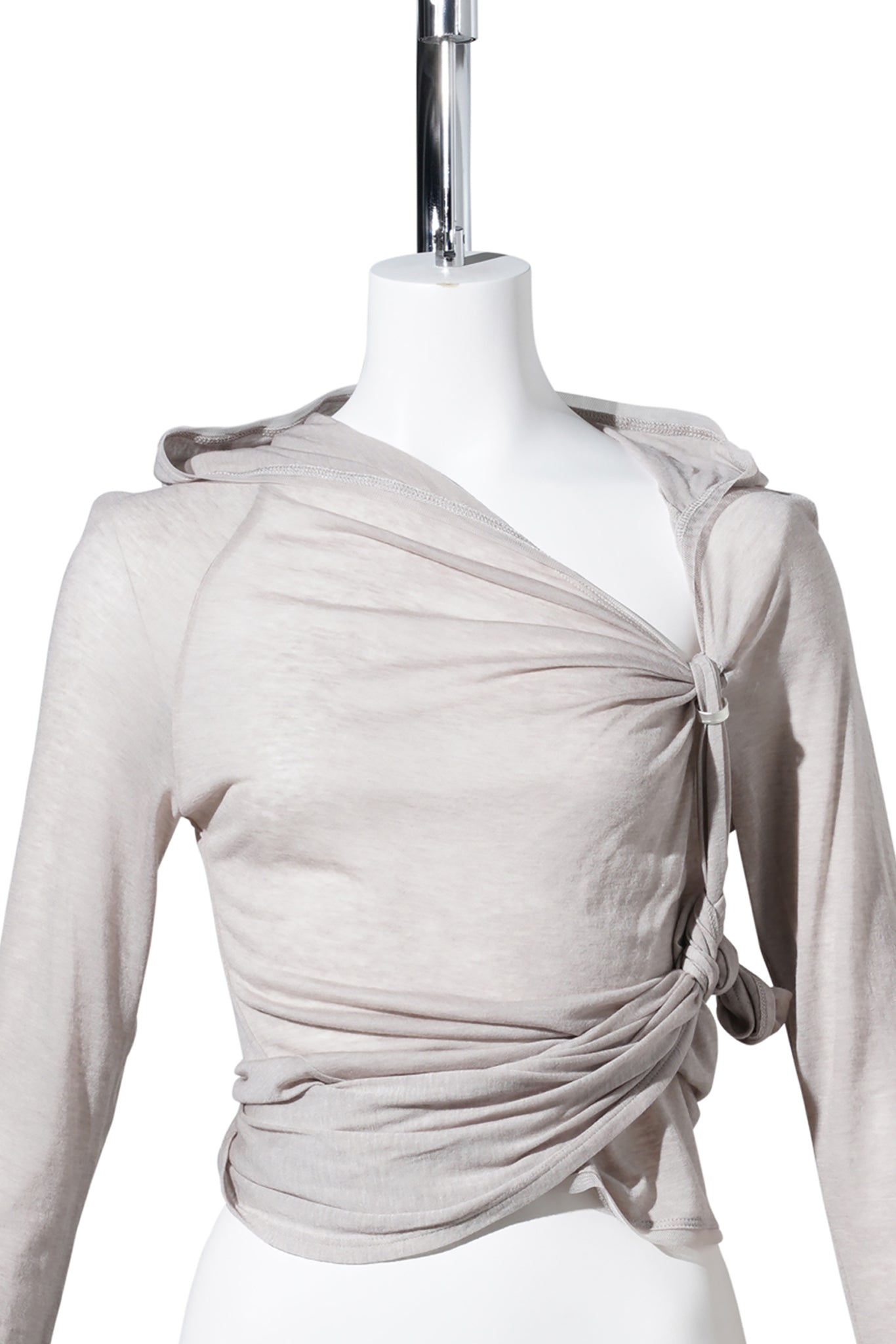 HOODED KNOT L/S / WARM GREY