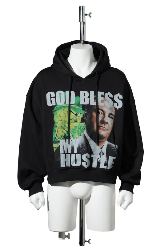 HUSTLE HOODIE / BLACK