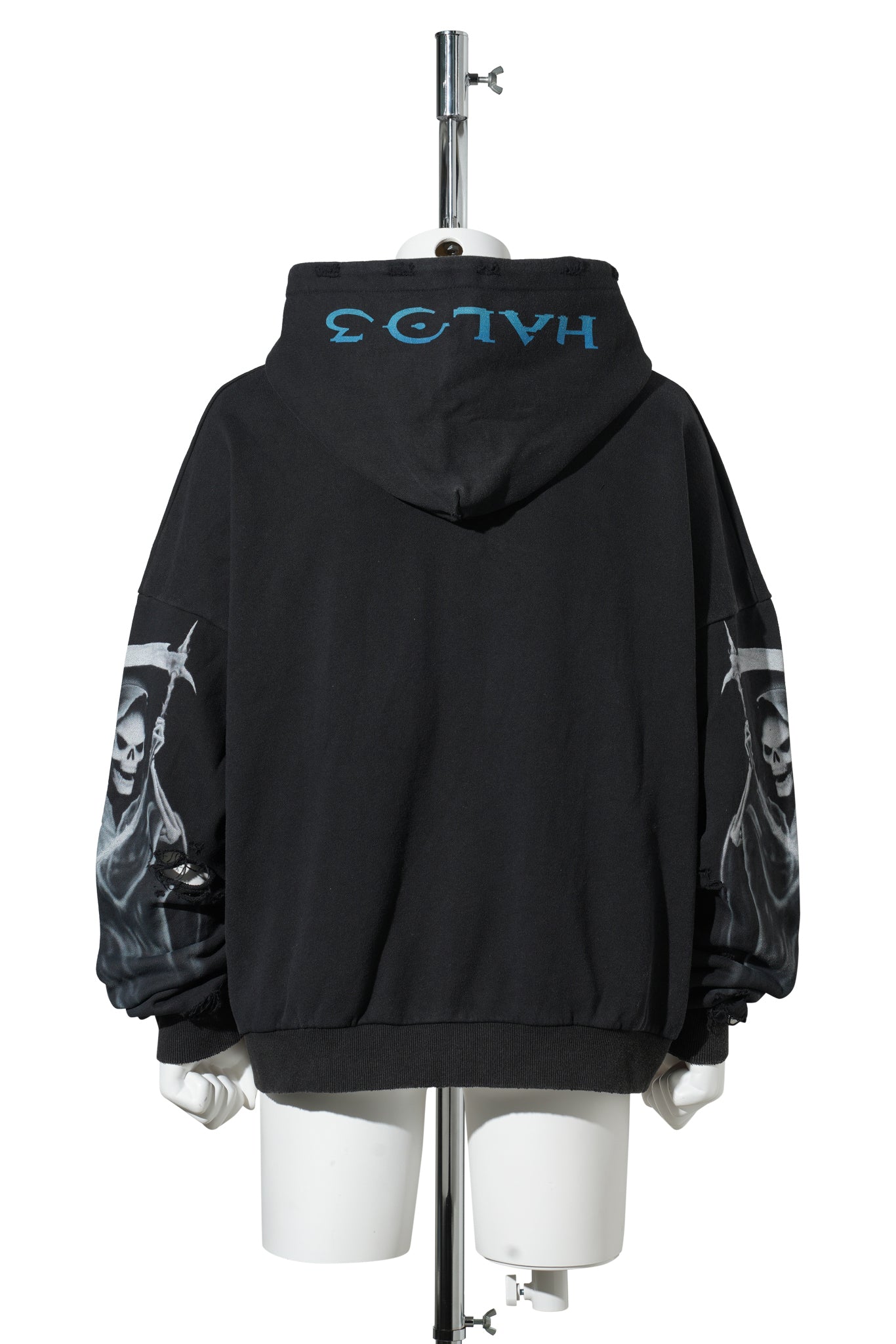 EVIL SKELETON HOODIE / BLACK