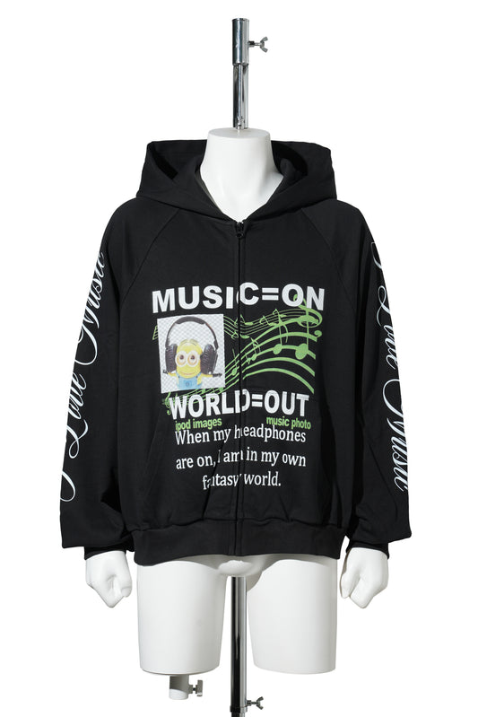 MUSIC HOODIE / BLACK
