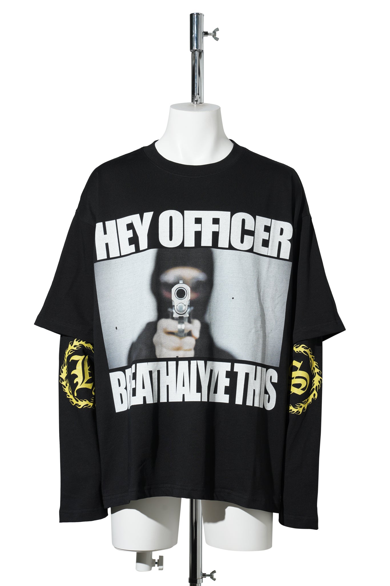BREATHALYZE LAYERED SHIRT / BLACK