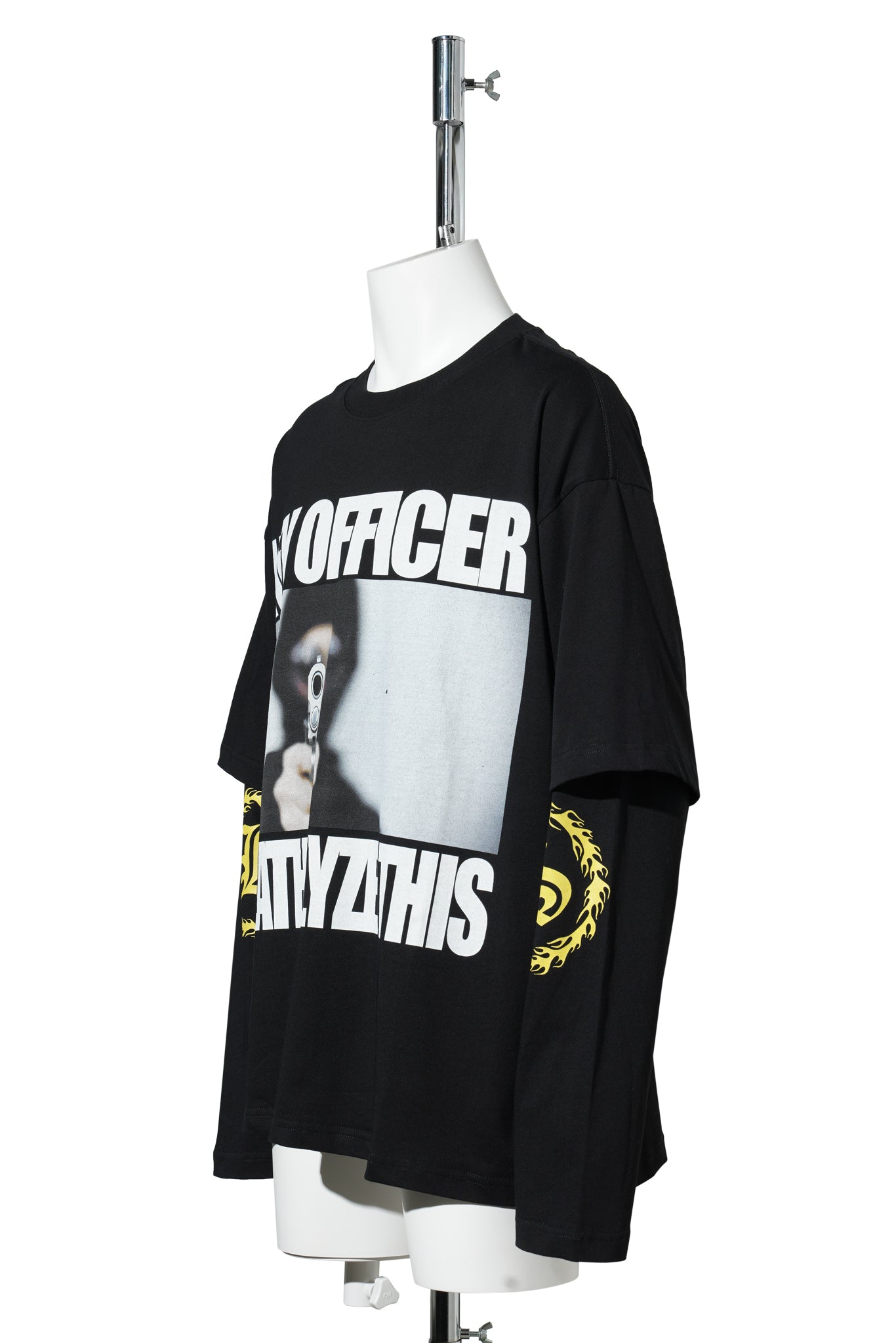 BREATHALYZE LAYERED SHIRT / BLACK