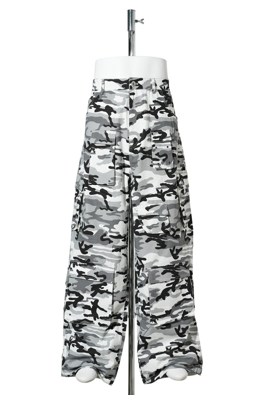 WINTER CAMO CARGOS / WHITE