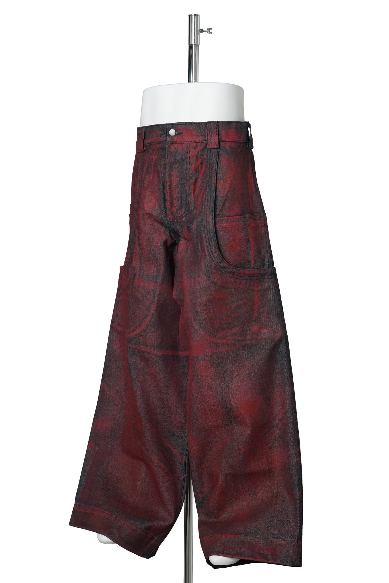 SEVAR ROF LOW POCKET PANTS / RED PAINTED