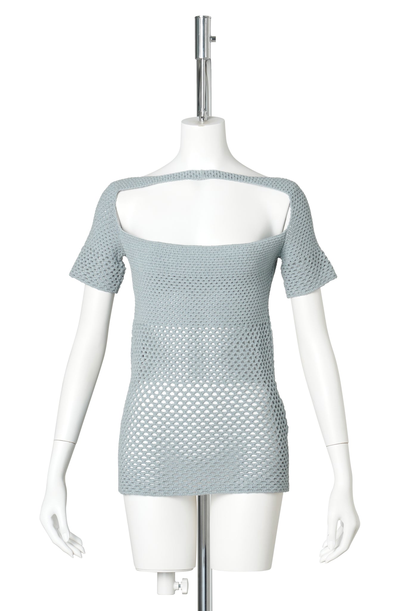 GR8 EXCLUSIVE CHES BAND FISHNET TOP / BABY BLUE