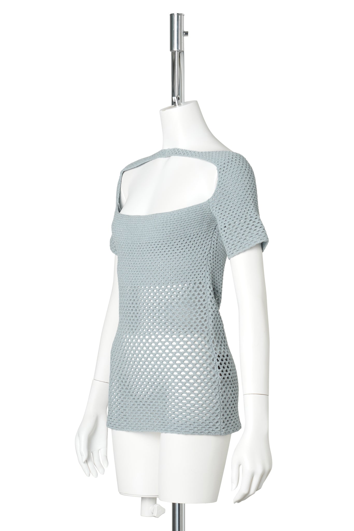 GR8 EXCLUSIVE CHES BAND FISHNET TOP / BABY BLUE