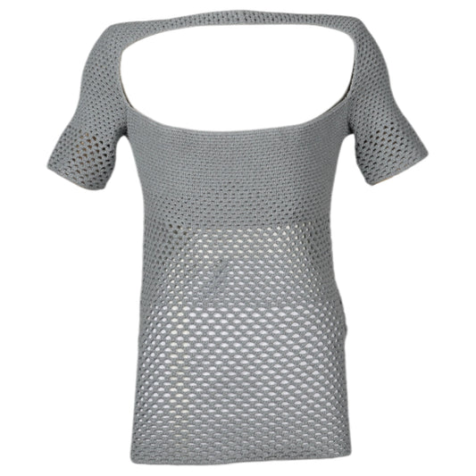 GR8 EXCLUSIVE CHES BAND FISHNET TOP / BABY BLUE