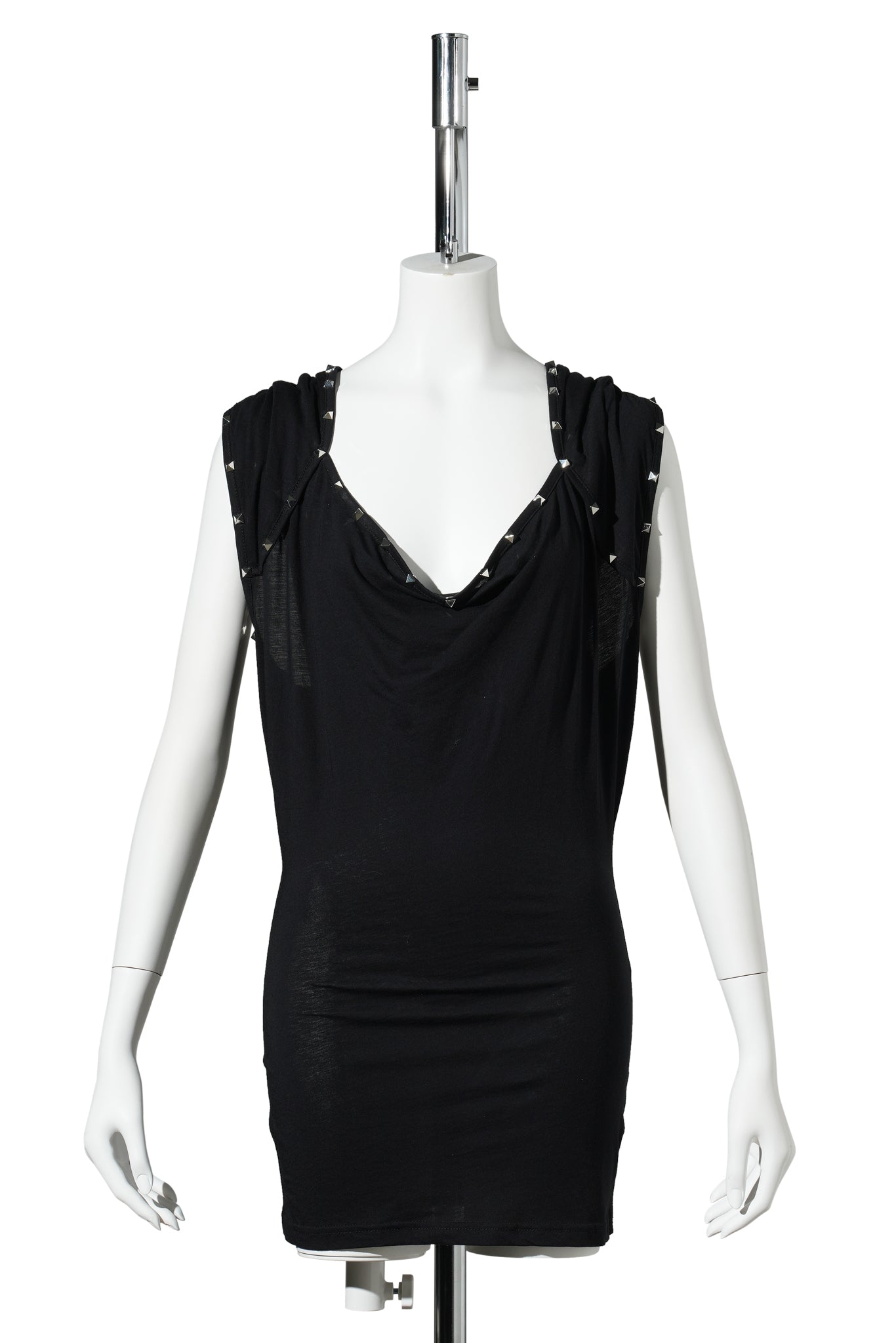 STUD TOP/MINI DRESS / BLACK