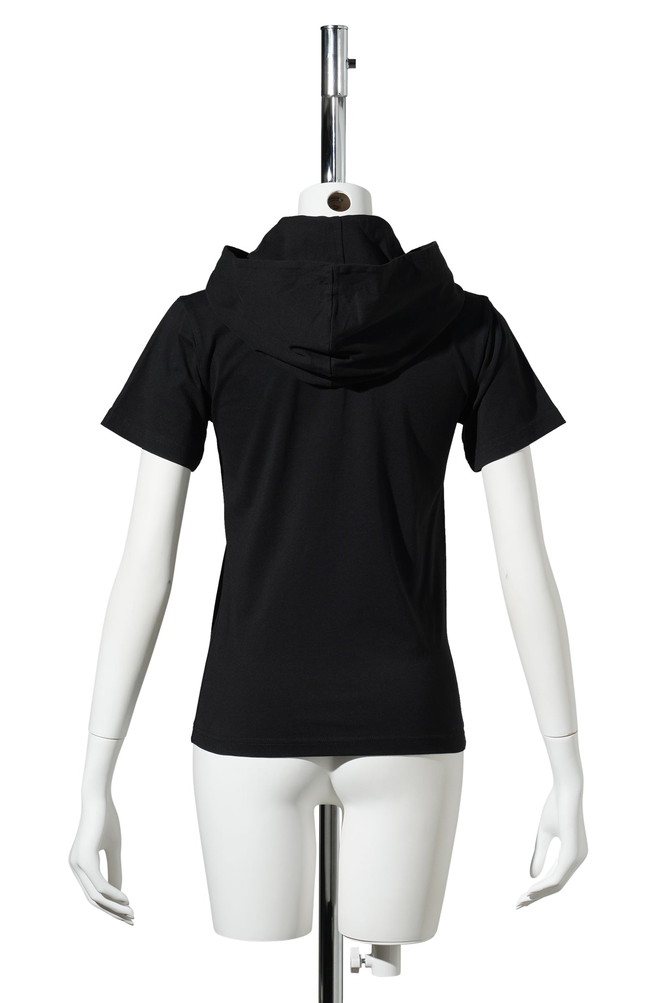 GAUGE HOODED T-SHIRT / BLACK