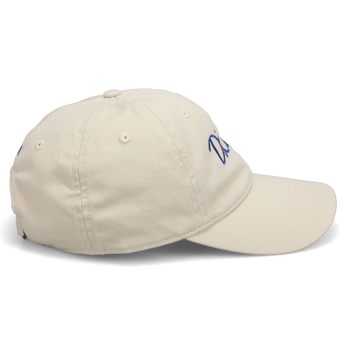 DI CAPRIO HAT / BEIGE + NAVY EMBROIDERY