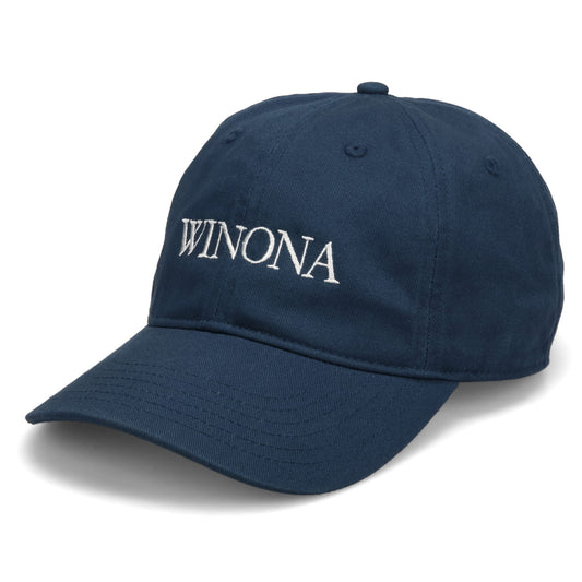 WINONA HAT / NAVY + WHITE EMBROIDERY