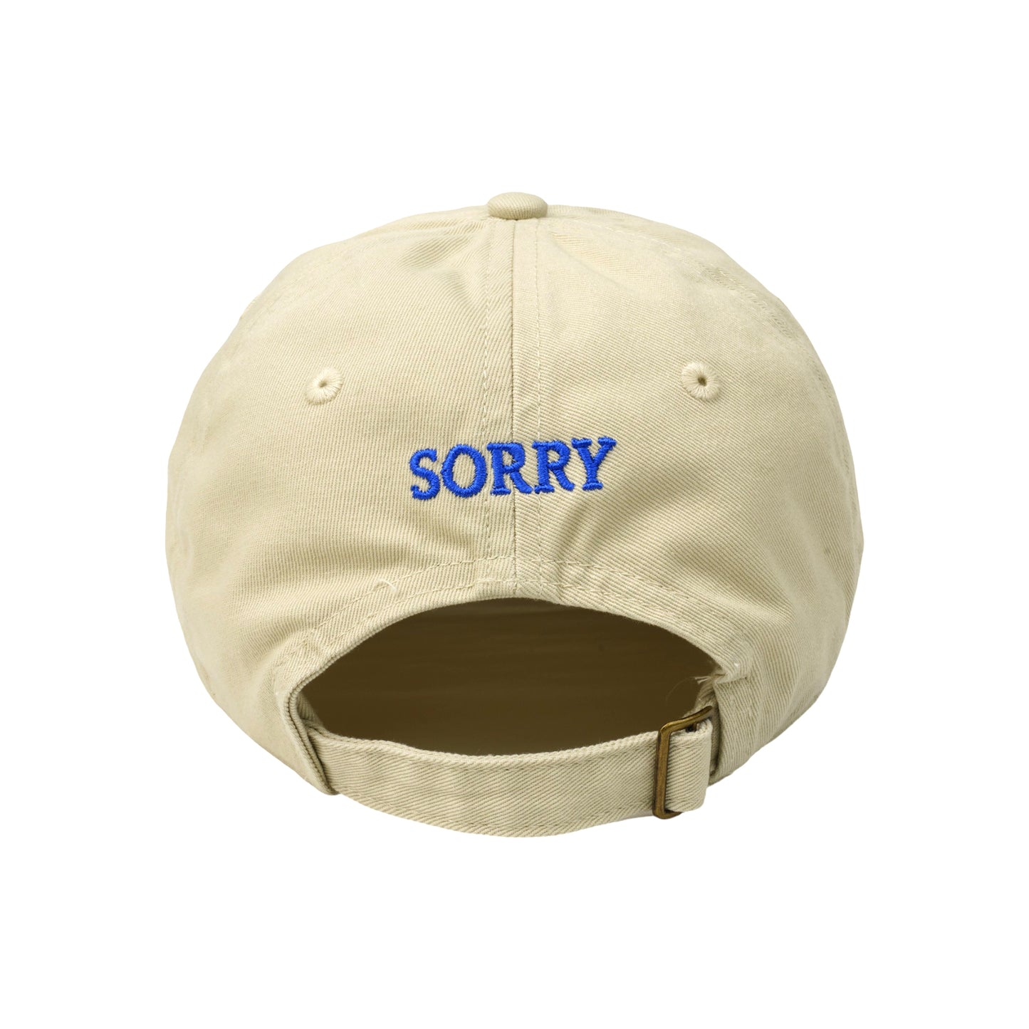 SORRY I DON'T WORK HERE HAT / BEIGE BLUE+BLUE EMBROIDERY