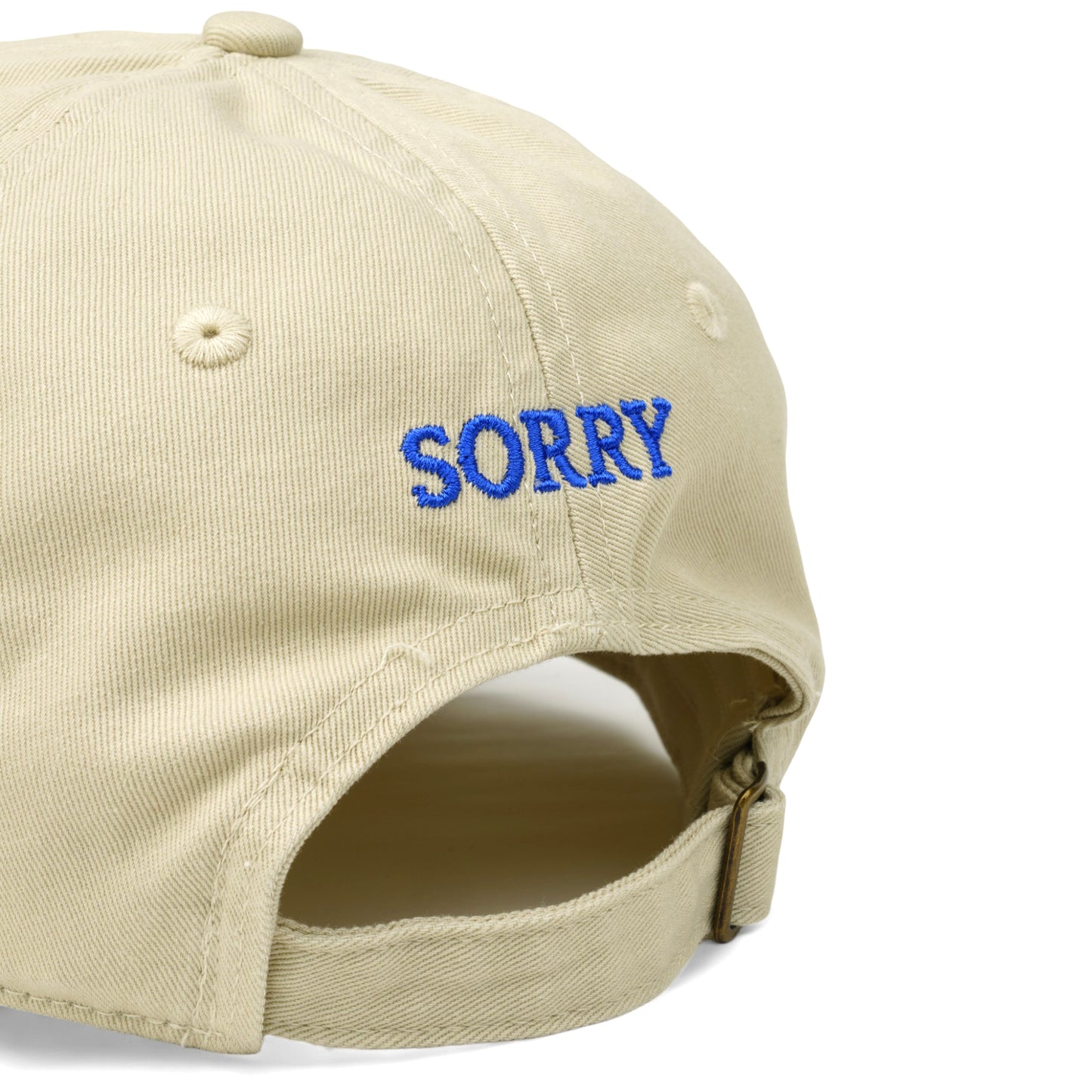 SORRY I DON'T WORK HERE HAT / BEIGE BLUE+BLUE EMBROIDERY