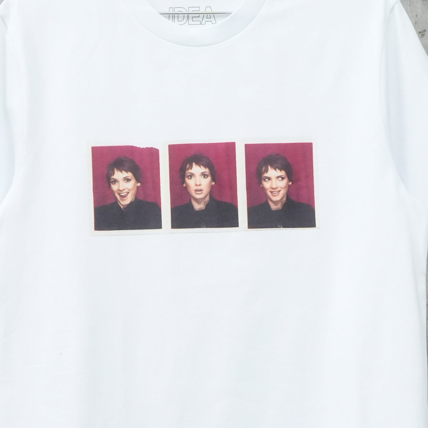 WINONA PHOTOBOOTH T-SHIRT / WHITE+DTG PRINT