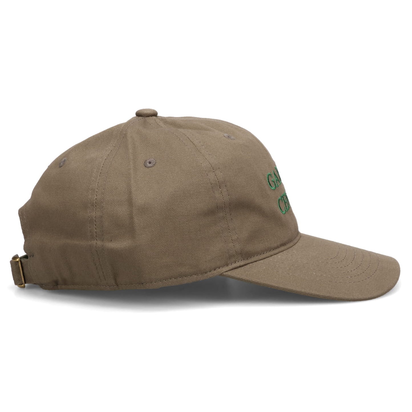 GARDEN CENTRE HAT / KHAKI + DARK GREEN EMBROIDERY