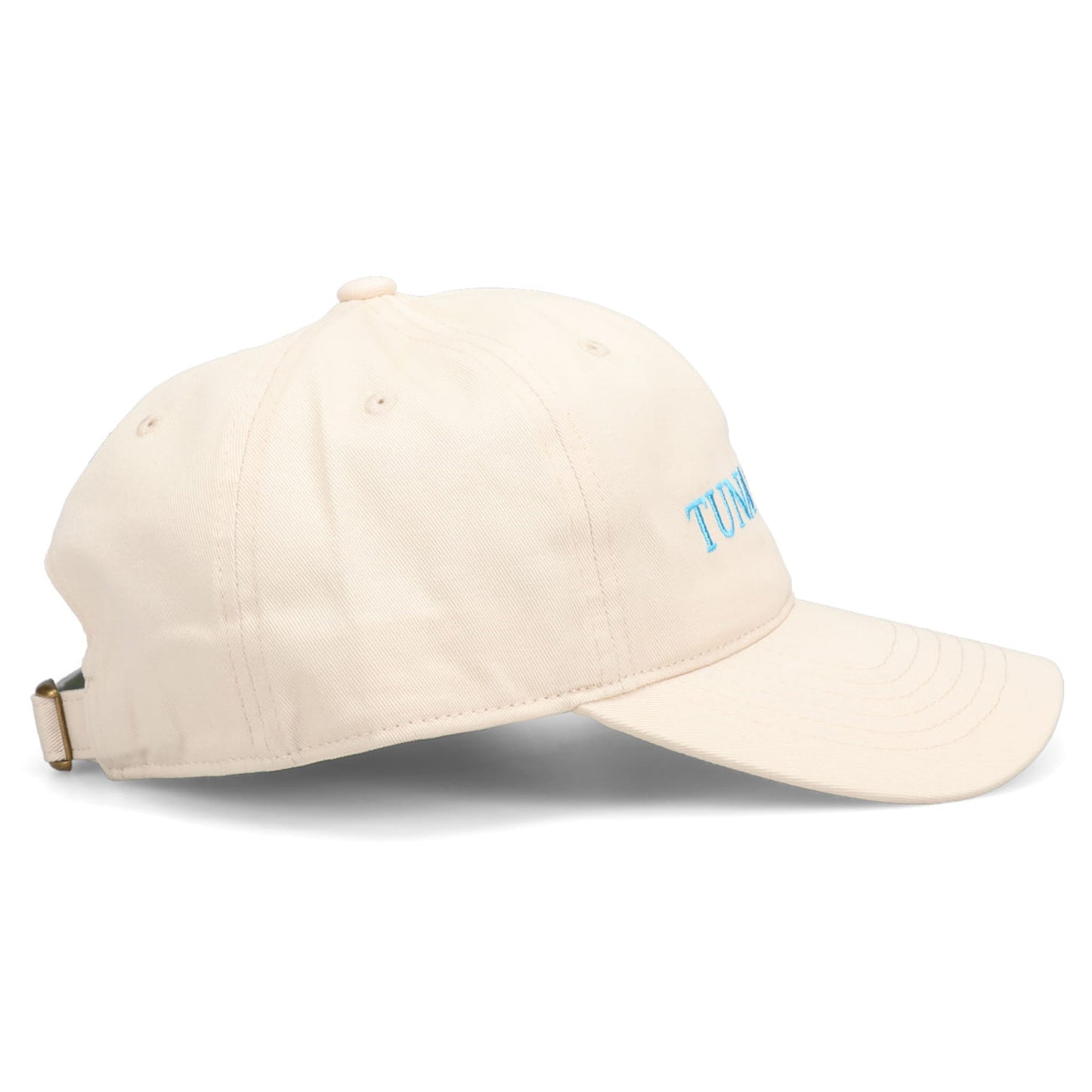 TUNA MAYO HAT / BEIGE + AQUA BLUE EMBROIDERY