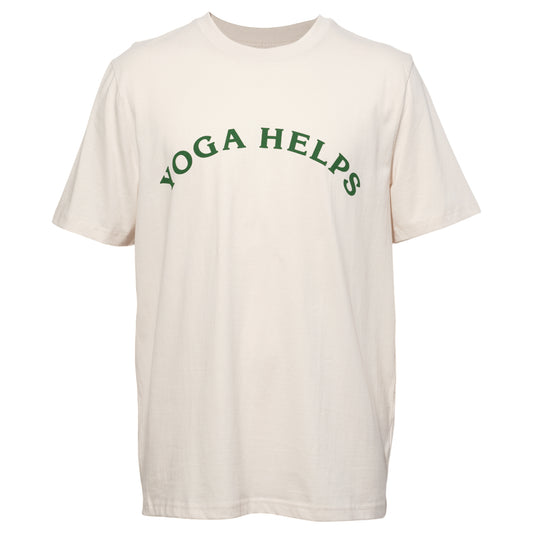 YOGA HELPS T-SHIRT / VINTAGE WHITE WHITE + SCREENPRINT