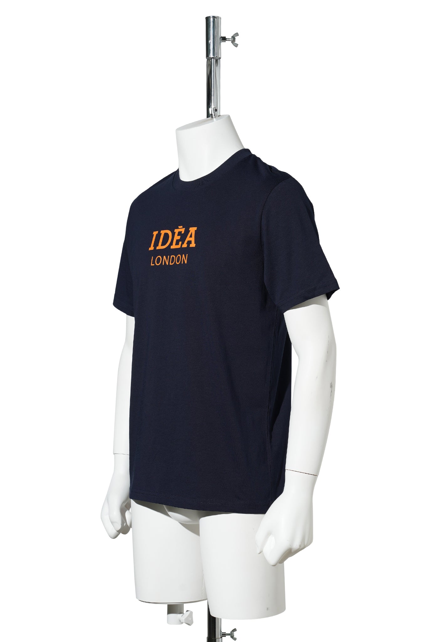 IDÉA LONDON T-SHIRT / NAVY + ORANGE SCREENPRINT