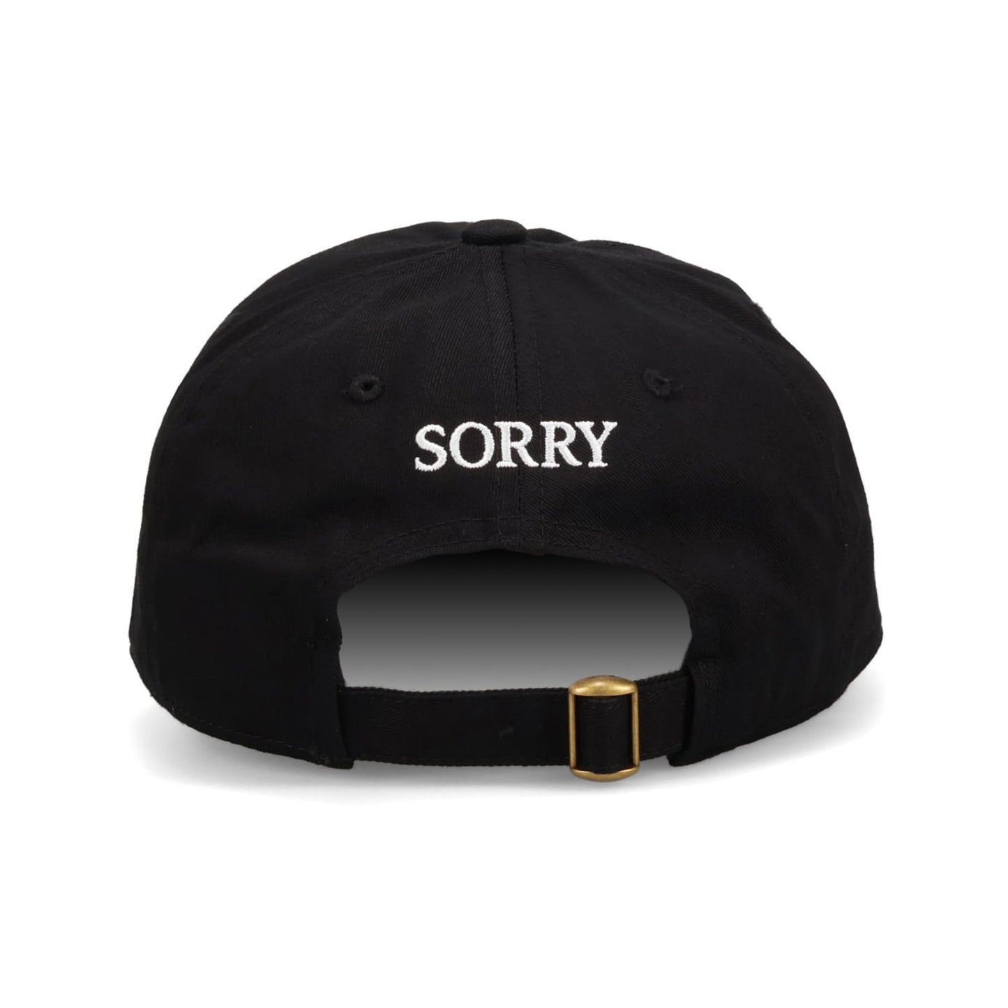 SORRY I DON'T WORK HERE HAT / BLACK + WHITE EMBROIDERY
