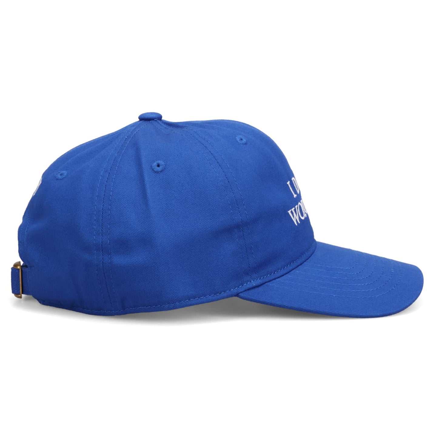 SORRY I DON'T WORK HERE HAT / ROYAL BLUE + WHITE EMBROIDERY