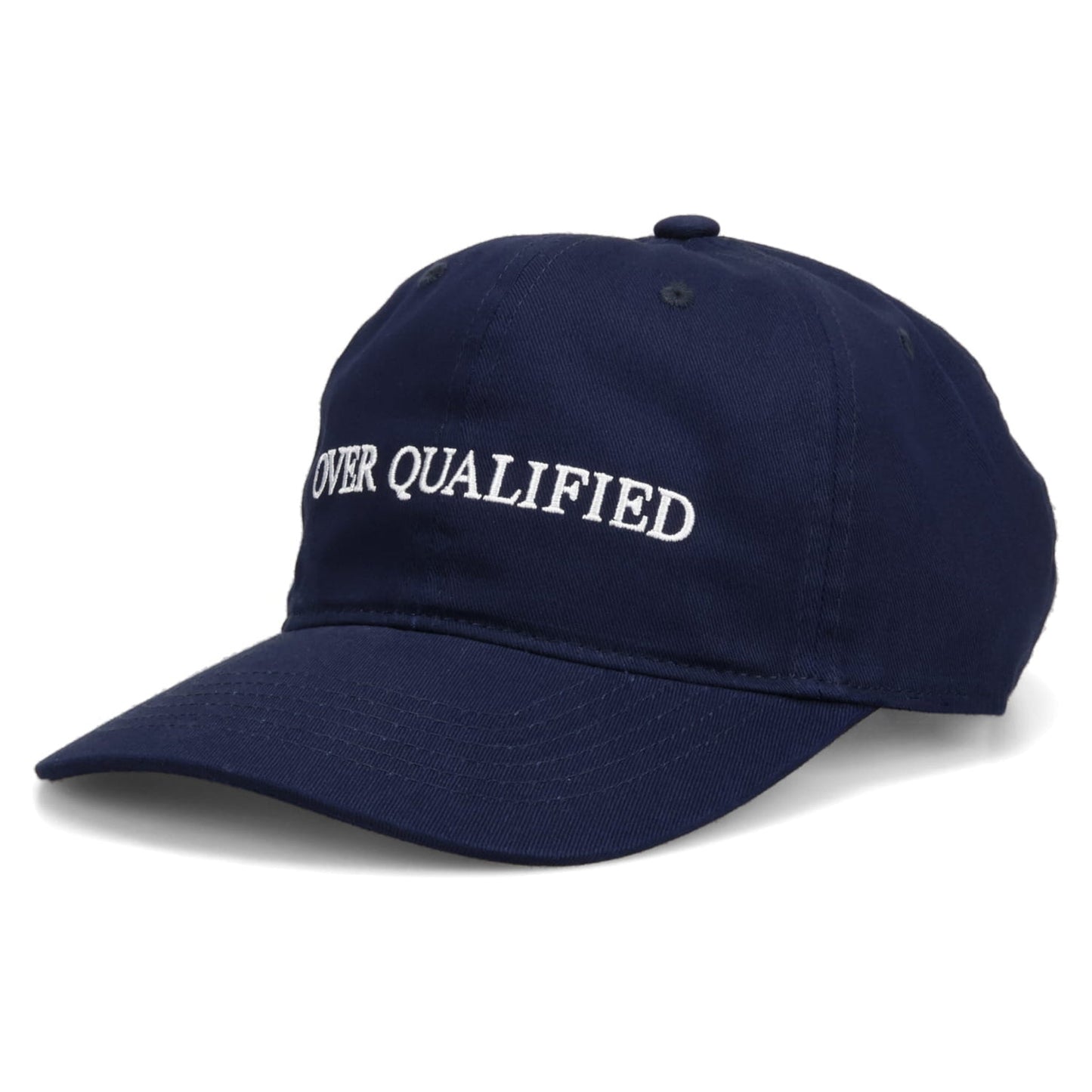 OVER QUALIFIED HAT / NAVY+ WHITE EMBROIDERY