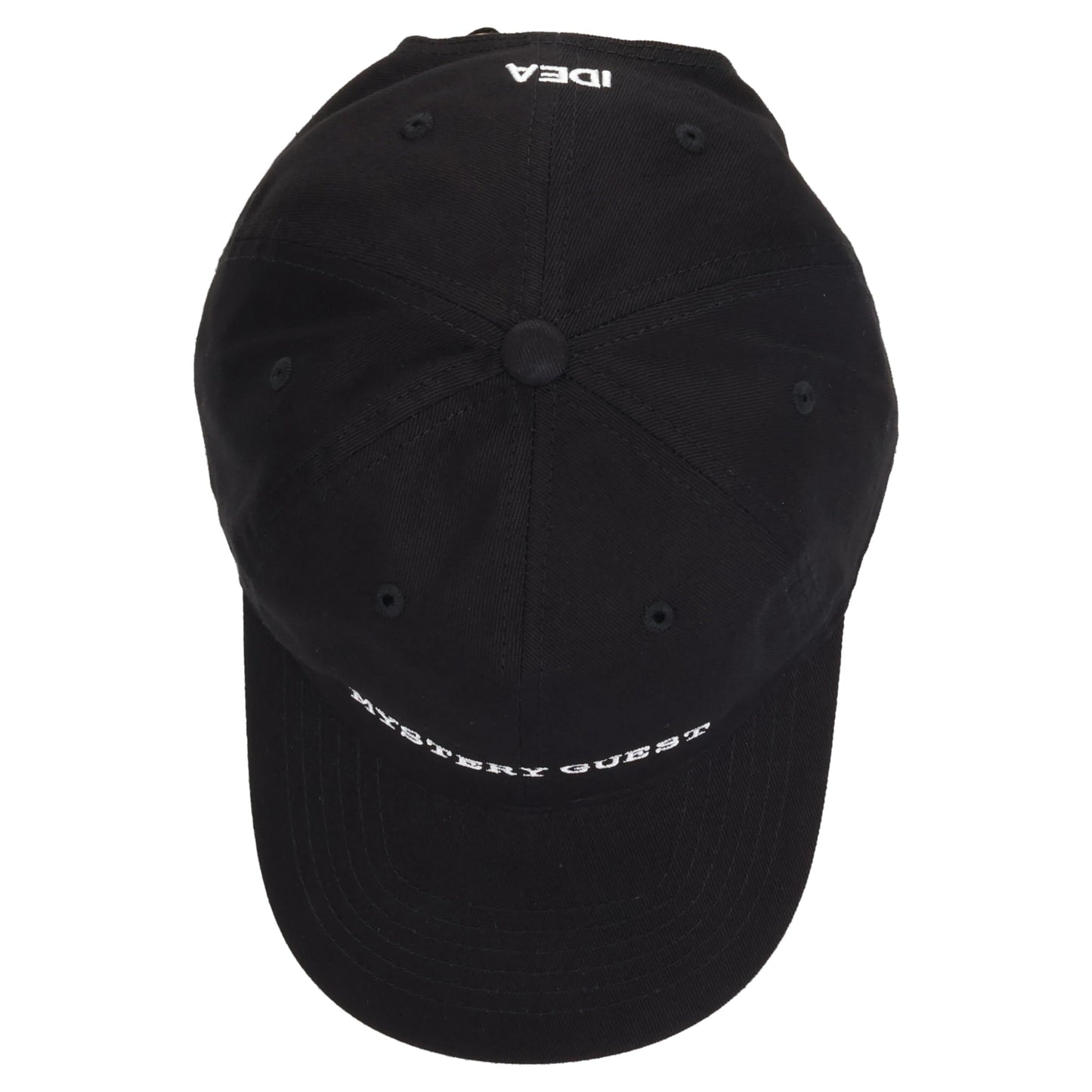 MYSTERY GUEST HAT / BLACK + WHITE EMBROIDERY