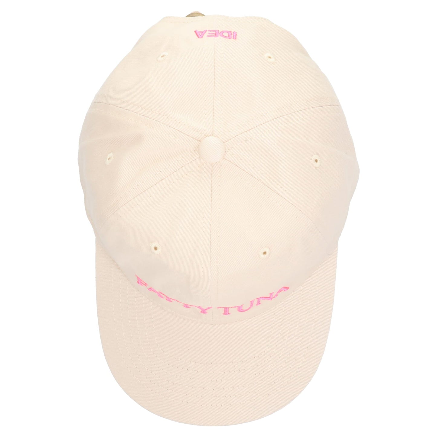 FATTY TUNA HAT / BEIGE + PINK EMBROIDERY