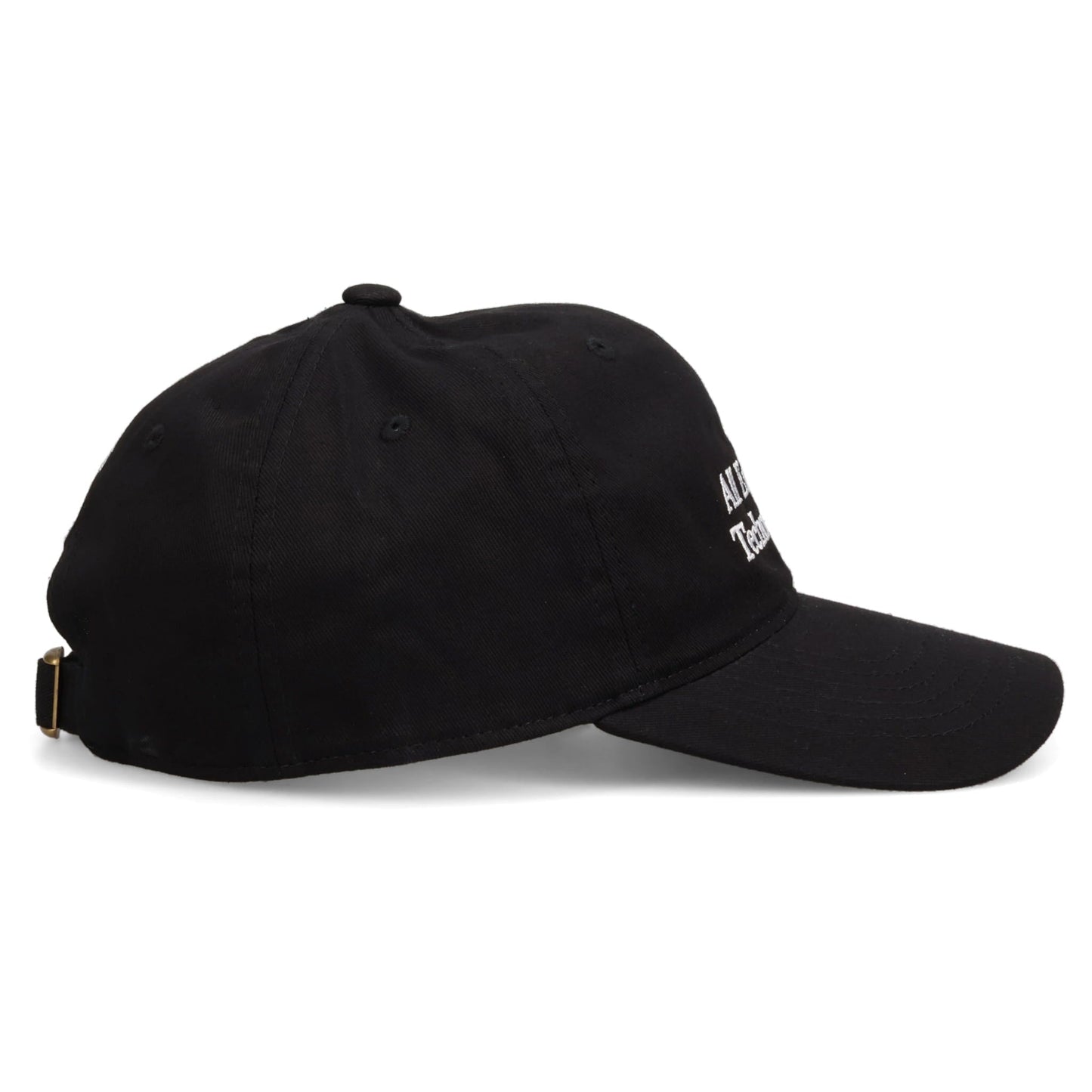 ALL ENGLAND TECHNO CLUB HAT / BLACK + WHITE EMBROIDERY