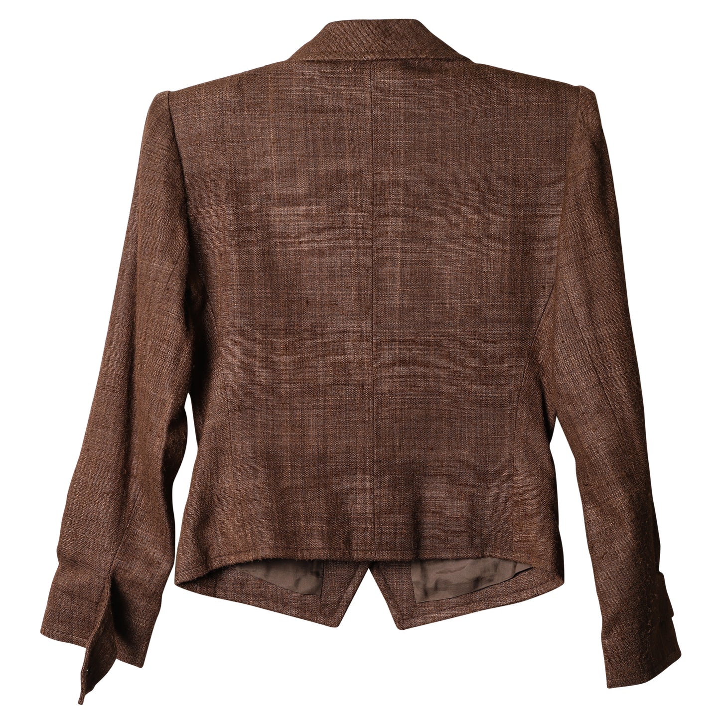 SILK JACKET / BROWN