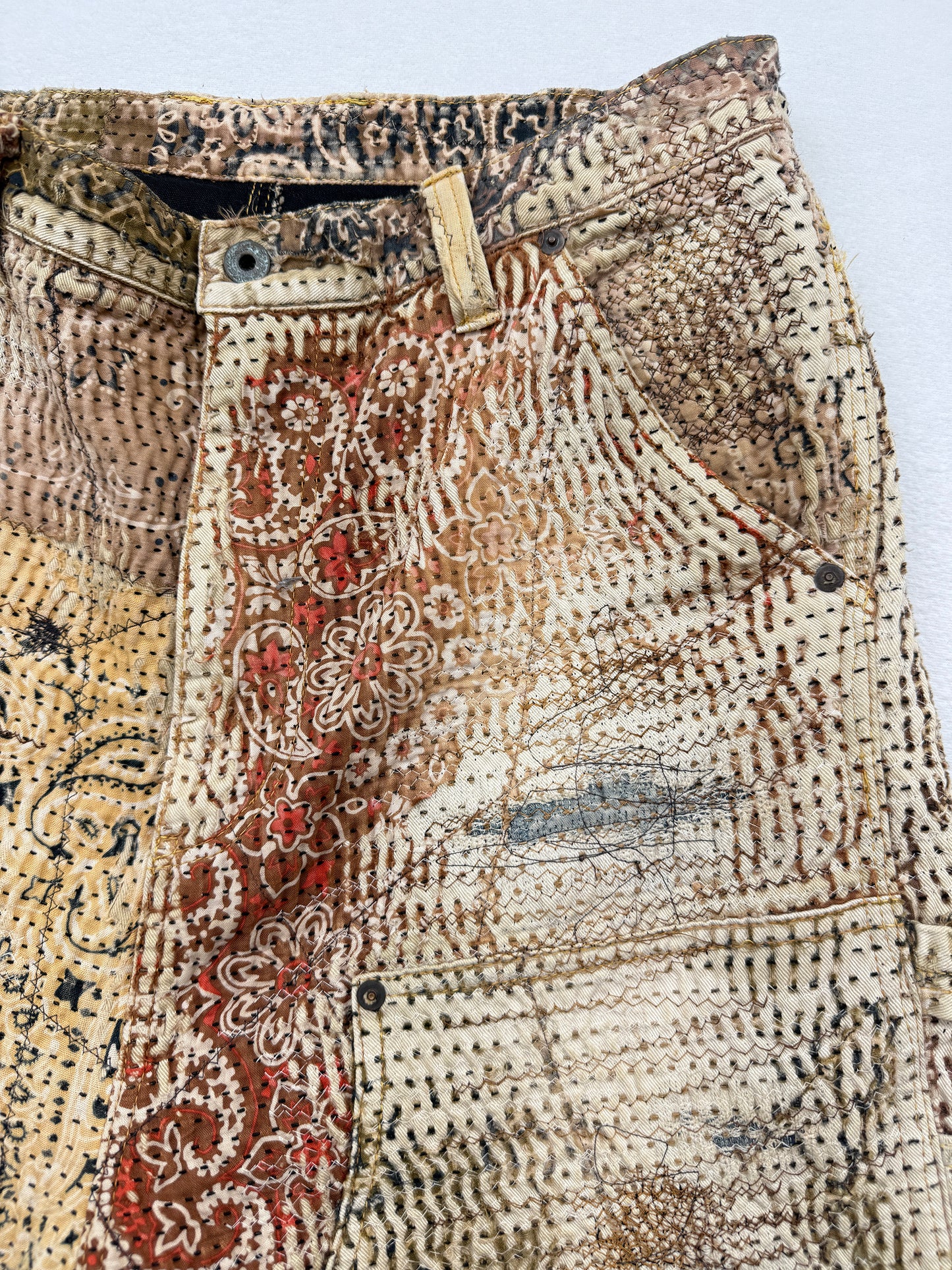 UROBOROS DOUBLE KNEE PAINTER PANTS / BROWN