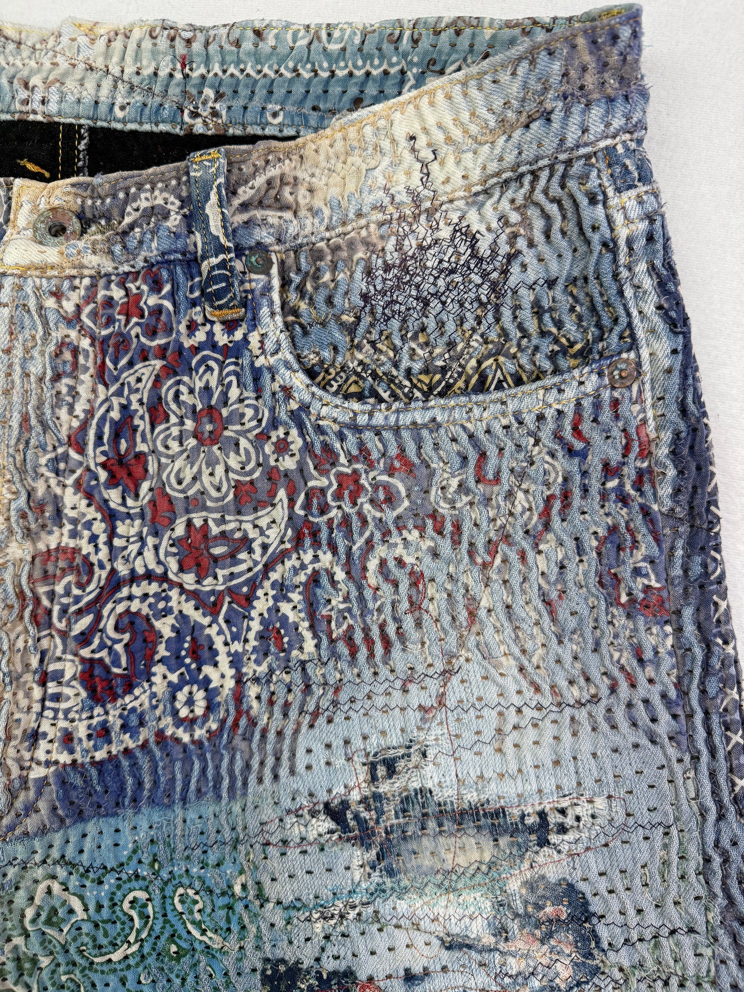 UROBOROS STRAIGHT JEANS / BLUE×TURQUOISE