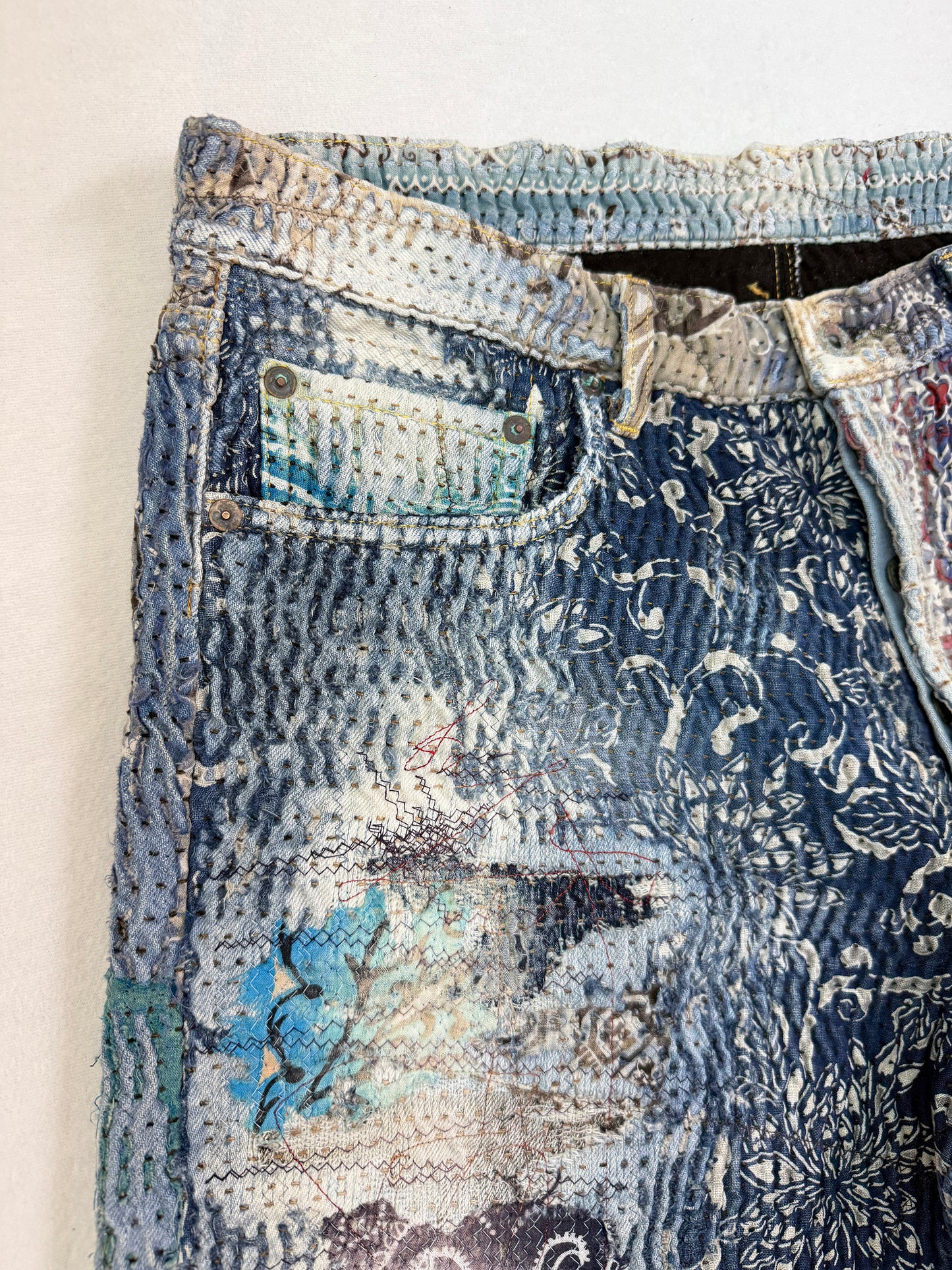 UROBOROS STRAIGHT JEANS / BLUE×TURQUOISE