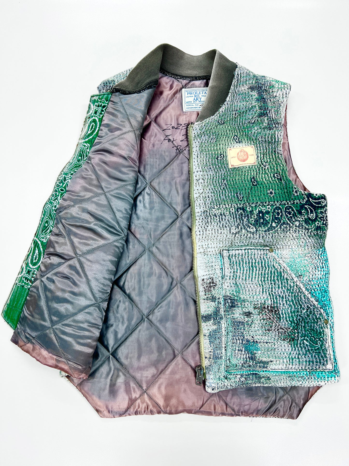 UROBOROS PADDING CLASSIC VEST(FOR 21SAVAGE IT’S ALL A BLUR TOUR 2023 SUN JULY 9 DETROIT MICHIGAN) / GREEN