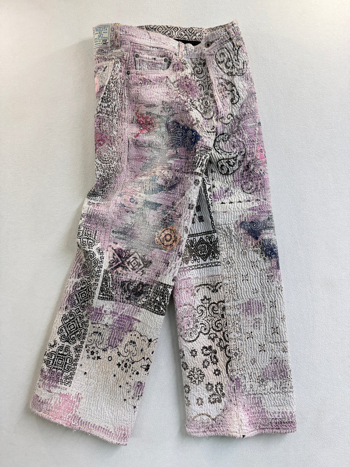 UROBOROS BUGGY JEANS / PURPLE×WHITE