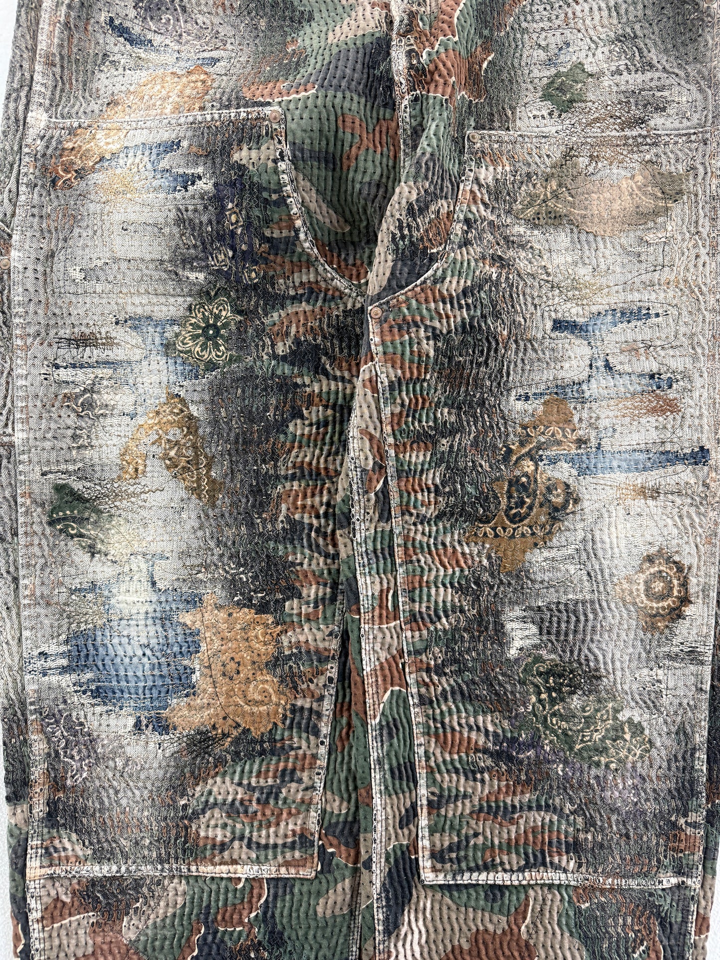 UROBOROS DOUBLE KNEE PAINTER PANTS / CAMOUFLAGE