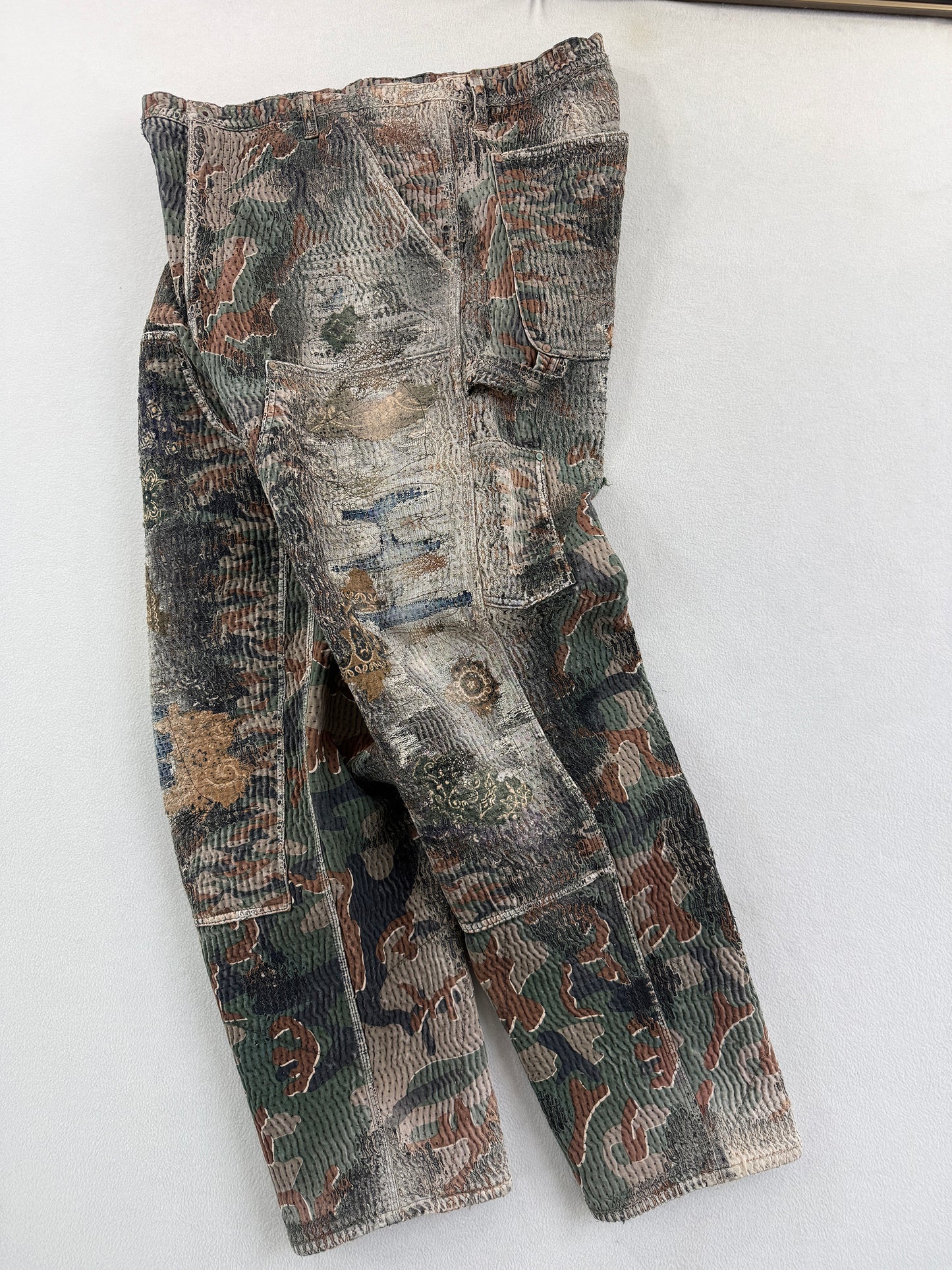 UROBOROS DOUBLE KNEE PAINTER PANTS / CAMOUFLAGE