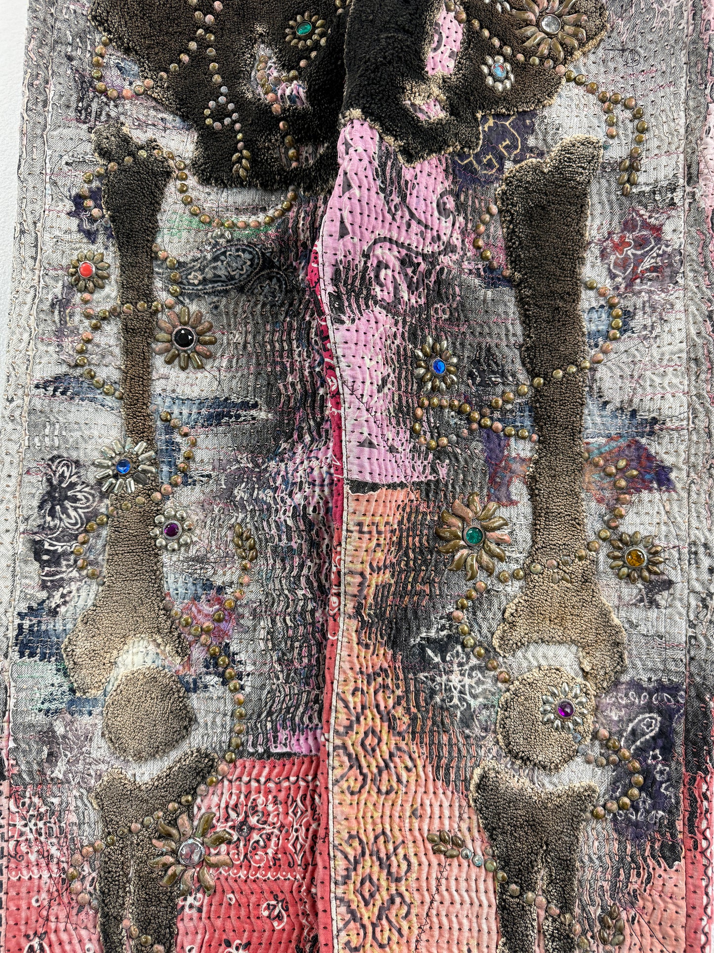 RULES BONE×FLOWER STUDS JEANS(DEATH&REBIRTH) / PINK