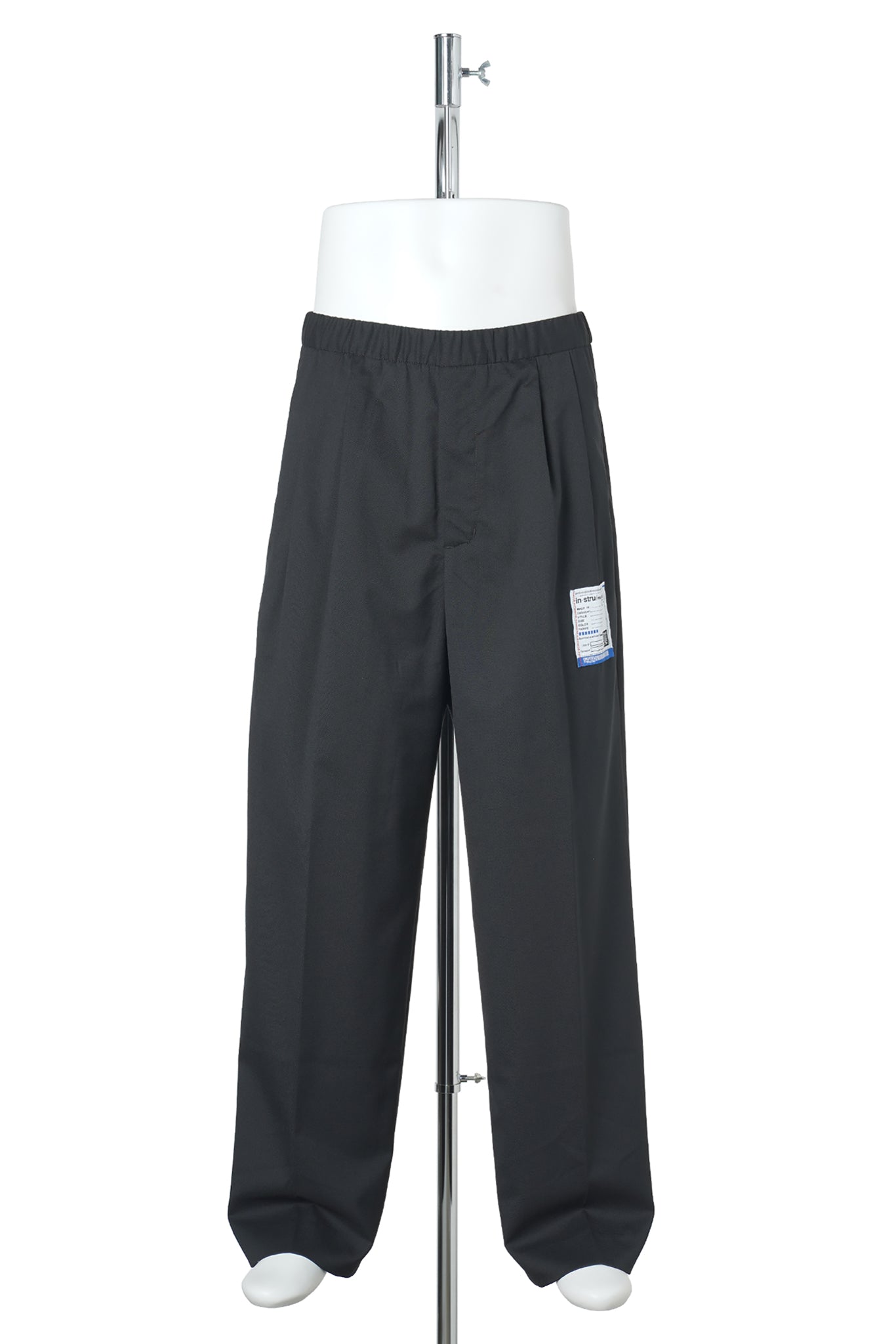 WASHABLE WOOL PANTS / BLACK