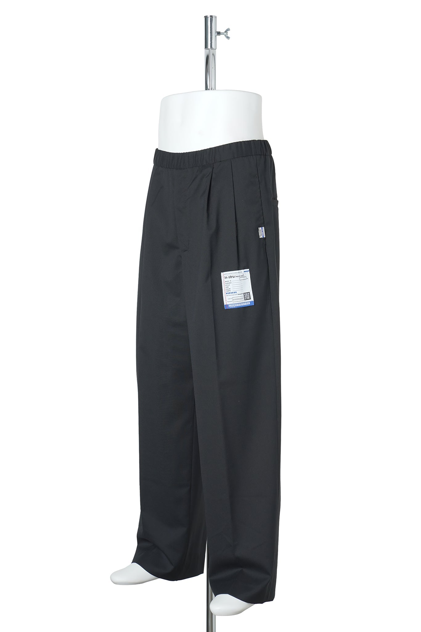 WASHABLE WOOL PANTS / BLACK