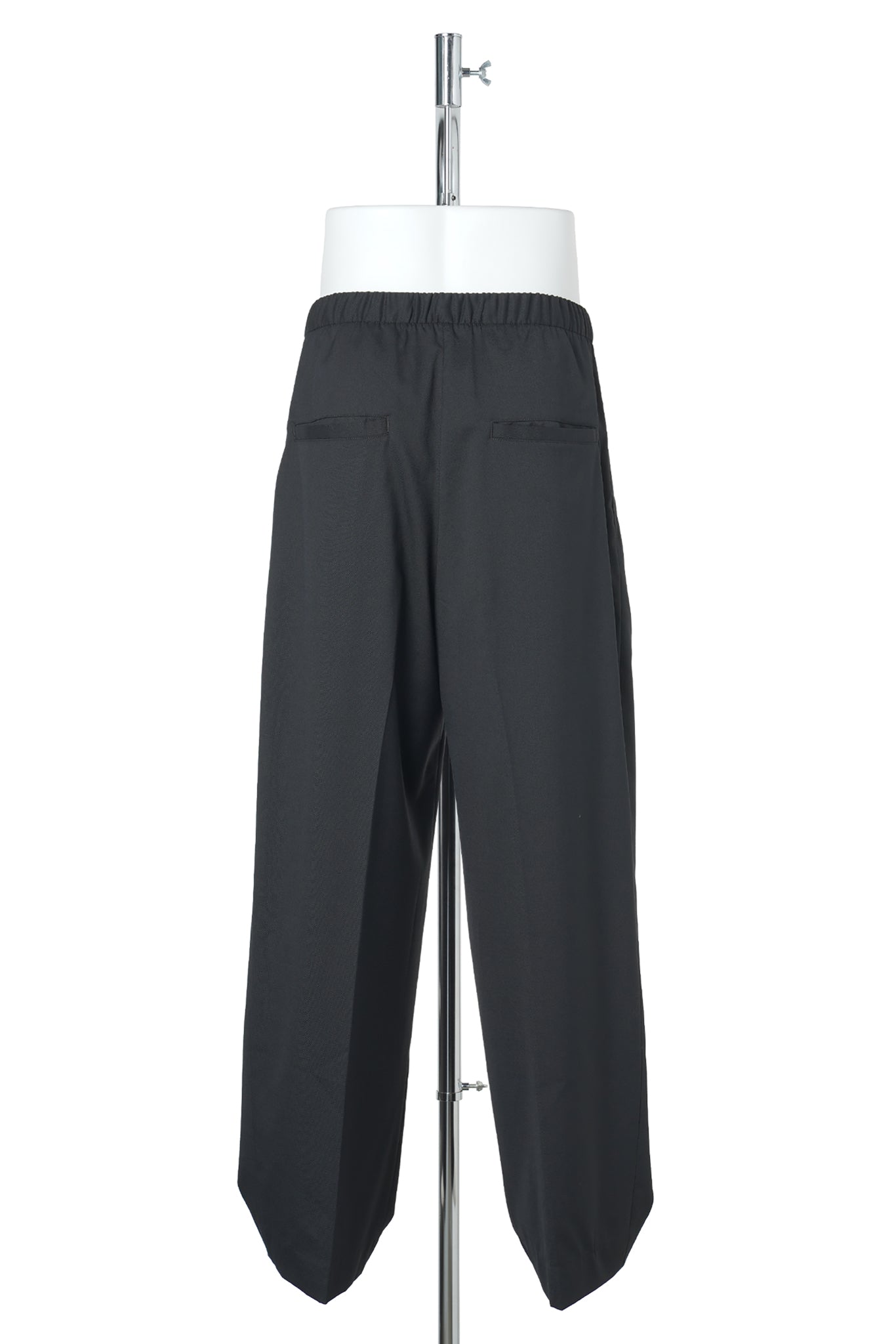WASHABLE WOOL PANTS / BLACK