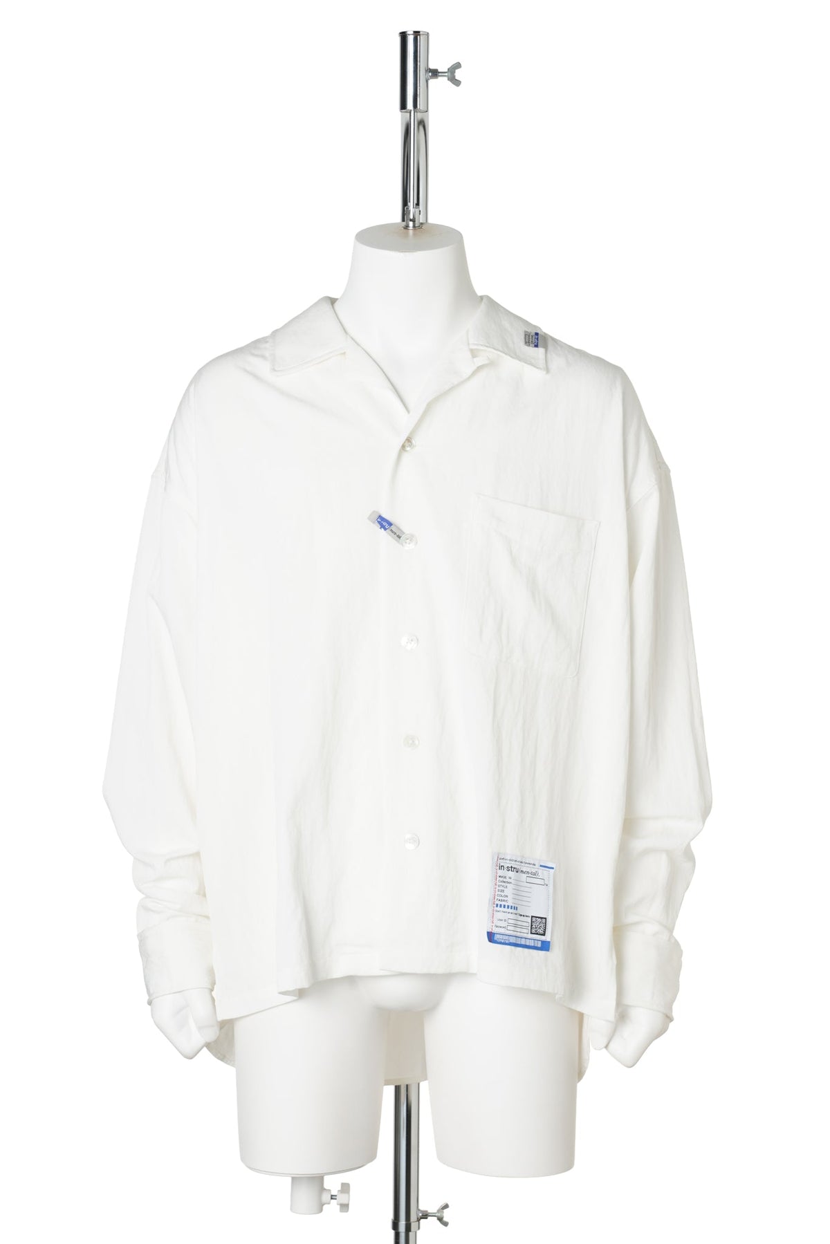 RAYON NYLON LONG SHIRTS / WHITE