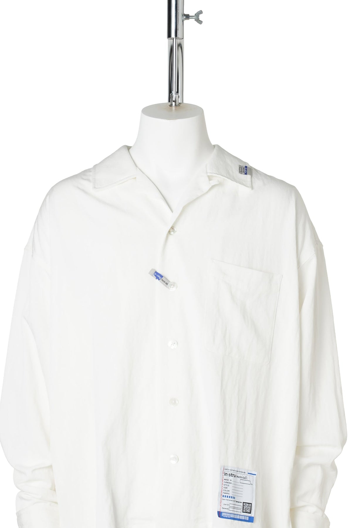 RAYON NYLON LONG SHIRTS / WHITE