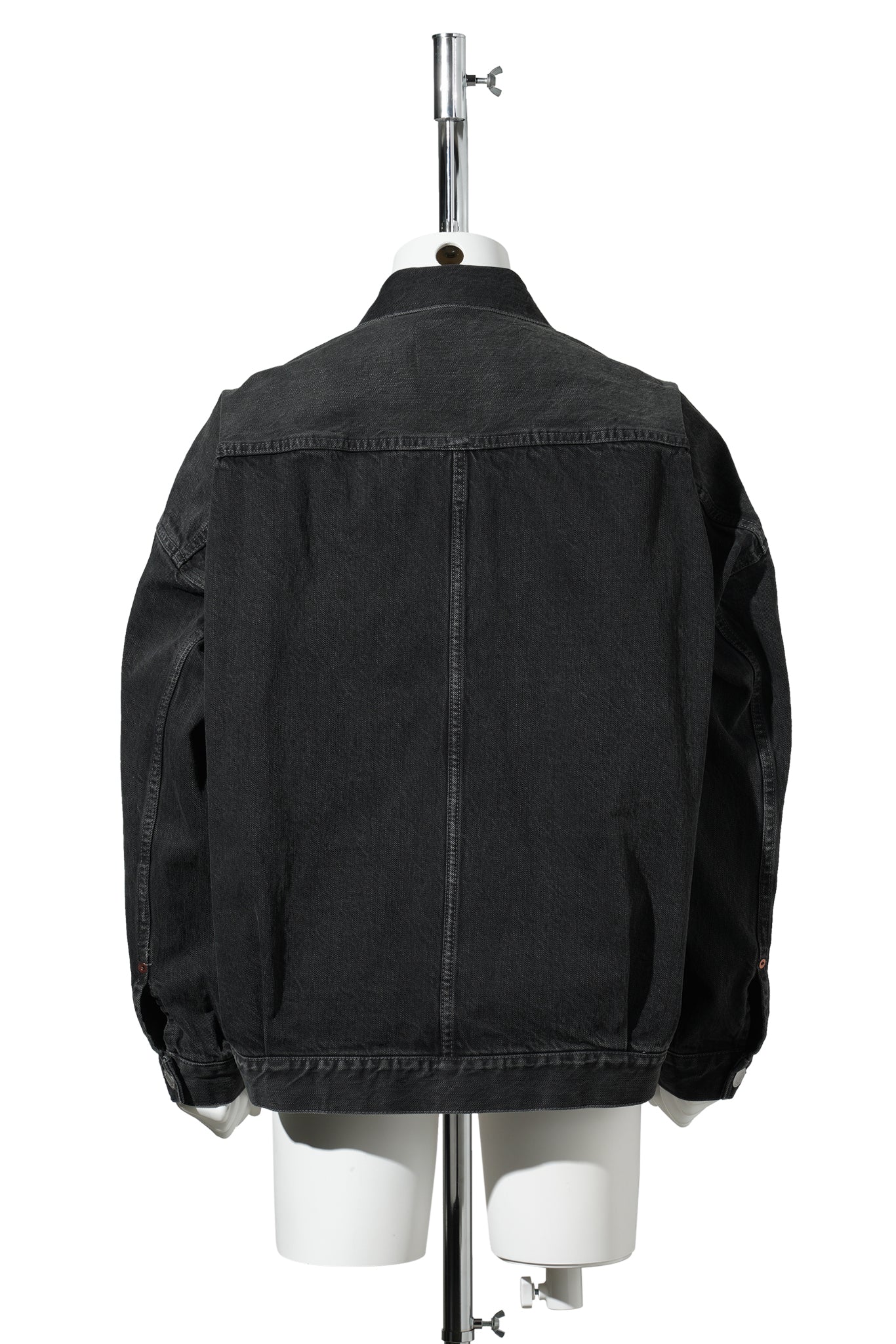 HARD WASHED SELVAGE DENIM JACKET / BLACK