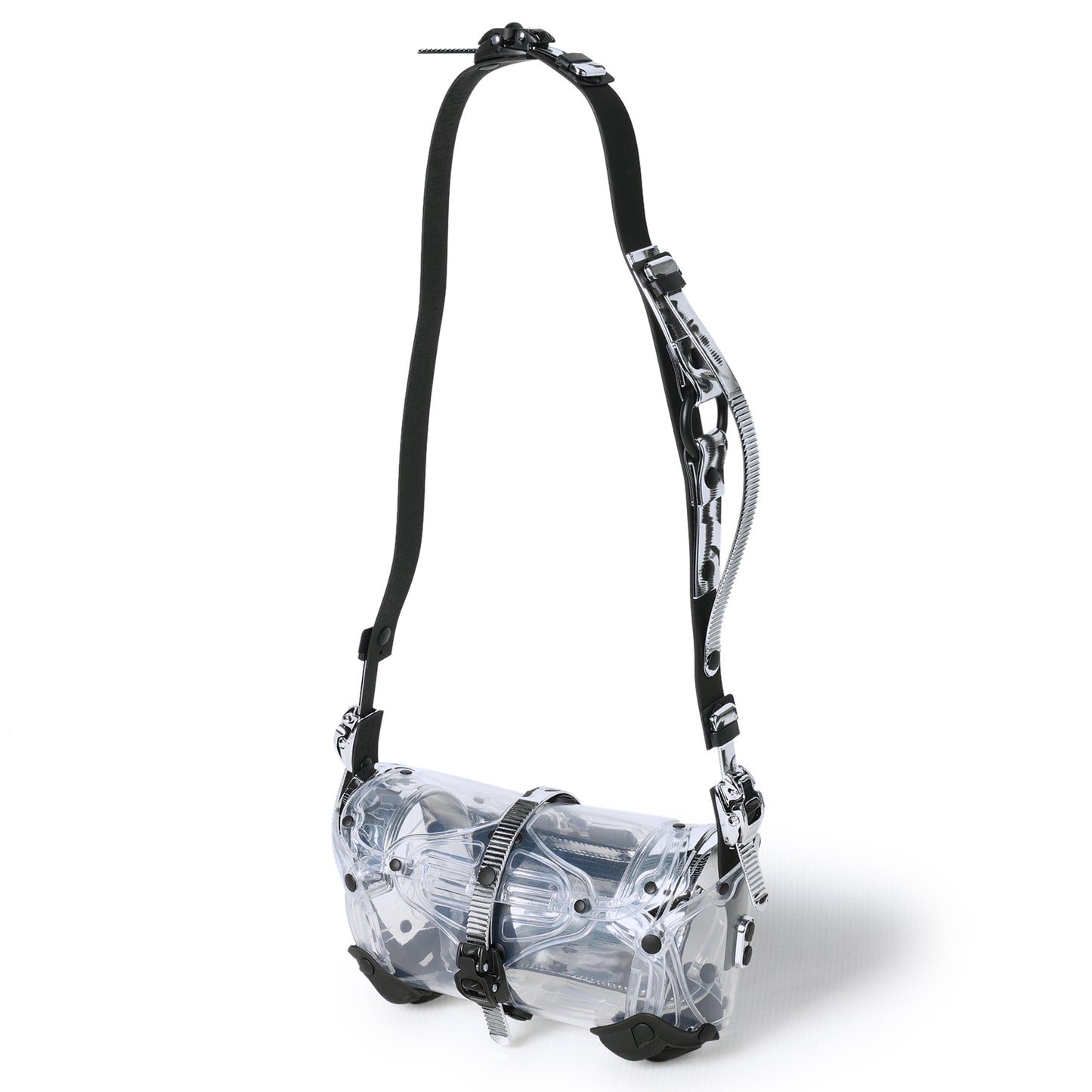 OBJECT I80_MINI STEREO BAG / PATCHWORK-BLACK MATT