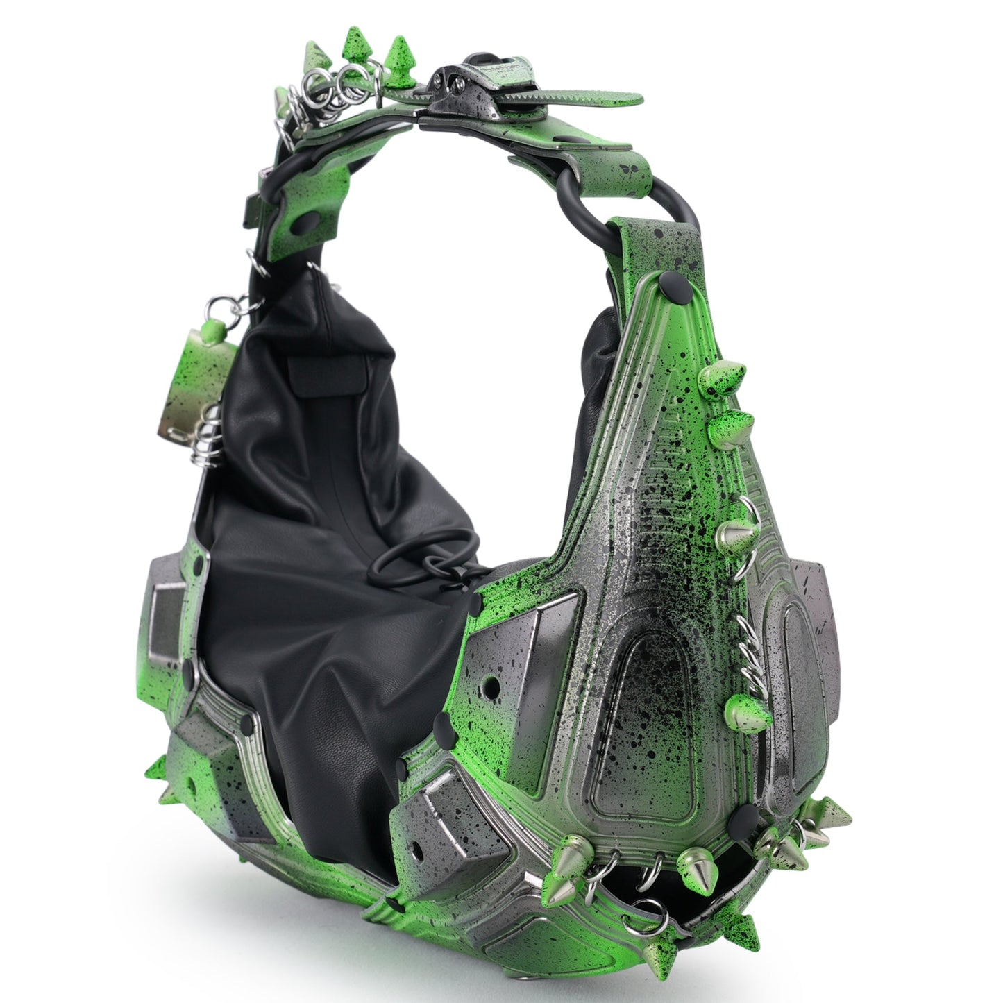 M02 SMALL HALF MOON BAG / ALIEN GREEN BLACK