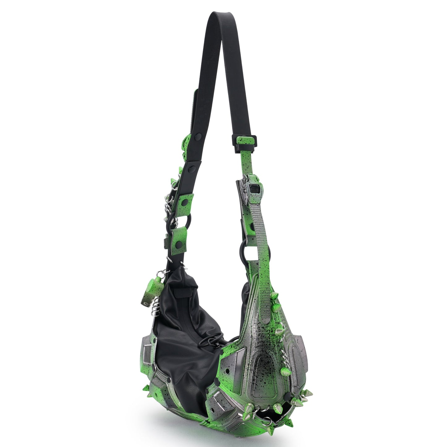 M02 SMALL HALF MOON BAG / ALIEN GREEN BLACK