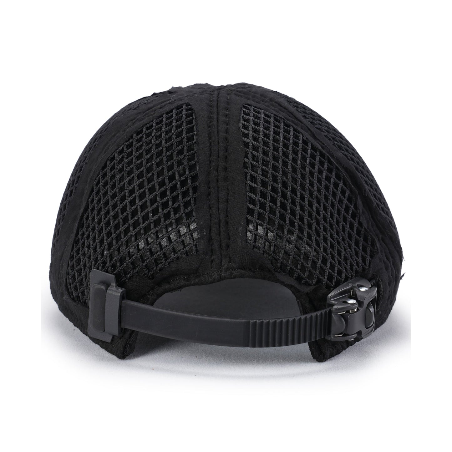 OBJECT C52_CROPPED BASEBALL CAP / BLACK-BLACK MATT/SILVER